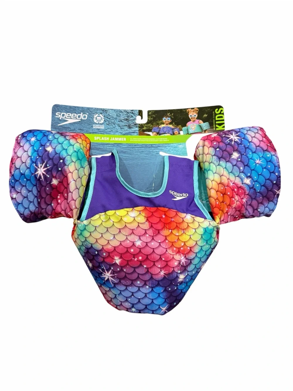 NWT Speedo Kids' Splash Jammer Life Jacket Vest  Purple 33-55 lbs